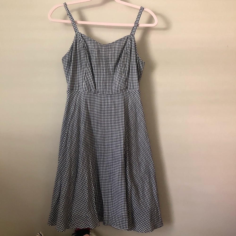 Navy Checked Dress
